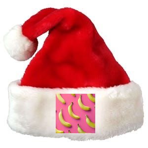 Cute Funny Bananas Pattern Premium Christmas Santa Hat