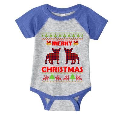 Cute French Bull Christmas Ugly Sweater Frenchie Xmas Pajama Meaningful Gift Infant Baby Jersey Bodysuit