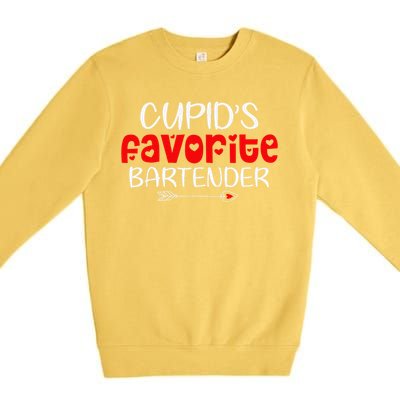 Cupid's Favorite Bartender Teacher Valentines Day Gift Premium Crewneck Sweatshirt