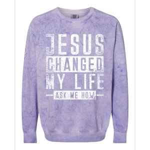 Christian Faith Bible Prayer God Savior Devotee Jesus Colorblast Crewneck Sweatshirt