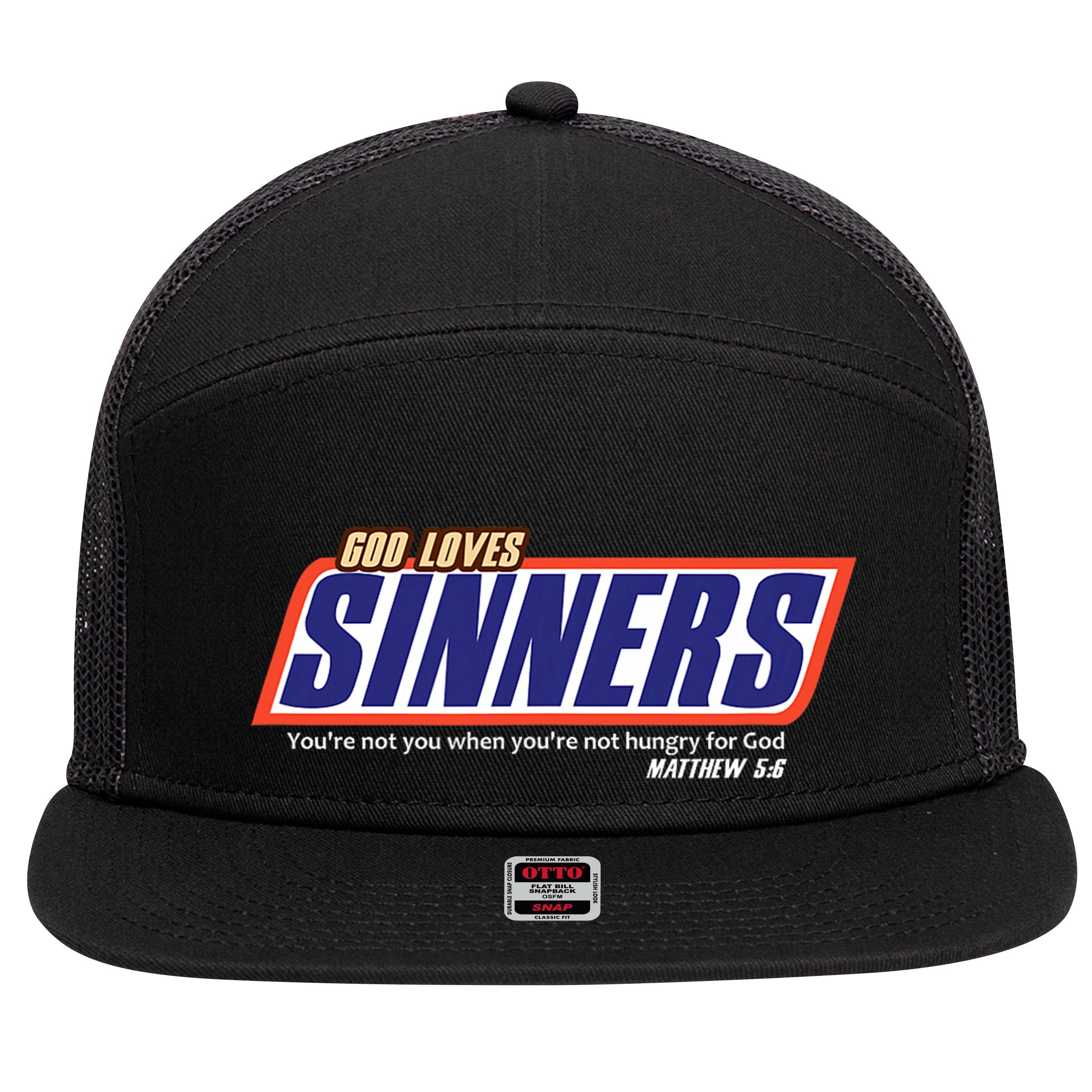Christian Fashion Bible Verse Testimony 7 Panel Mesh Trucker Snapback Hat