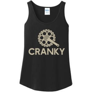 Cranky Funny Bike Cycling Ladies Essential Tank