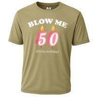 Cute Funny Blow Me It's My 50th Birthday Cooling Performance Crew T-Shirt