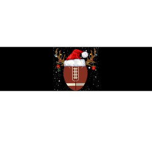 Christmas Football Ball Santa Hat Reindeer Xmas Lights Gifts TShirt Bumper Sticker