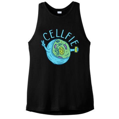 Cellfie Funny Biologist Biology Student Cell Science Ladies PosiCharge Tri-Blend Wicking Tank