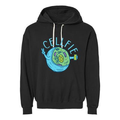 Cellfie Funny Biologist Biology Student Cell Science Garment-Dyed Fleece Hoodie