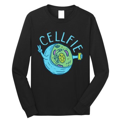 Cellfie Funny Biologist Biology Student Cell Science Long Sleeve Shirt