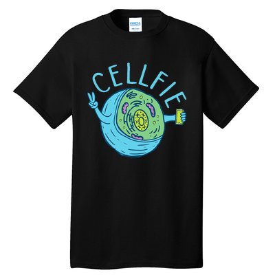 Cellfie Funny Biologist Biology Student Cell Science Tall T-Shirt