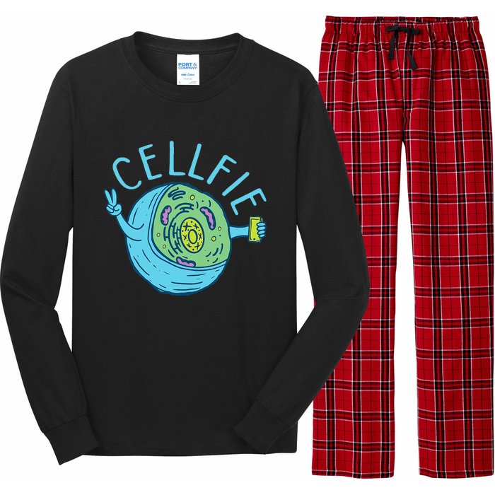 Cellfie Funny Biologist Biology Student Cell Science Long Sleeve Pajama Set