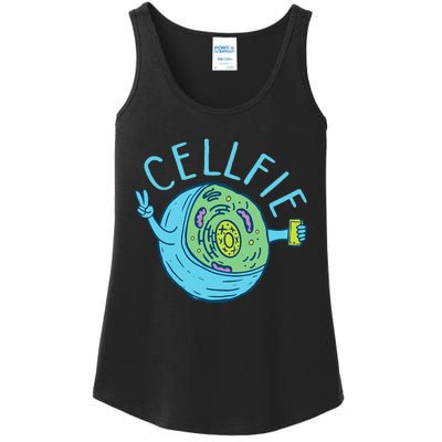 Cellfie Funny Biologist Biology Student Cell Science Ladies Essential Tank