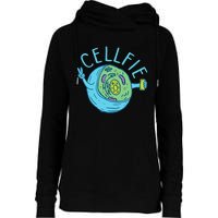 Cellfie Funny Biologist Biology Student Cell Science Womens Funnel Neck Pullover Hood