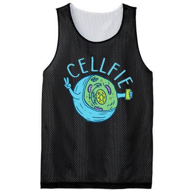 Cellfie Funny Biologist Biology Student Cell Science Mesh Reversible Basketball Jersey Tank