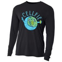 Cellfie Funny Biologist Biology Student Cell Science Cooling Performance Long Sleeve Crew