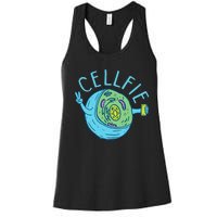 Cellfie Funny Biologist Biology Student Cell Science Women's Racerback Tank