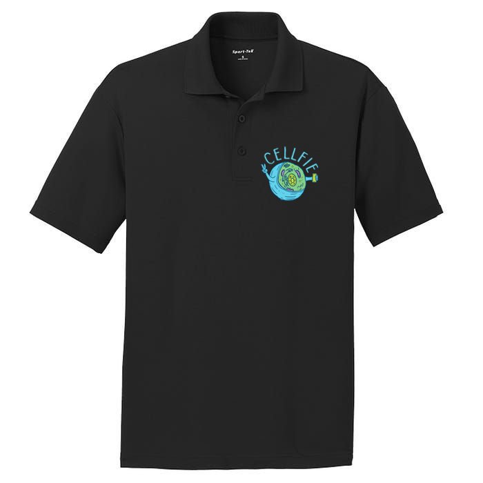 Cellfie Funny Biologist Biology Student Cell Science PosiCharge RacerMesh Polo