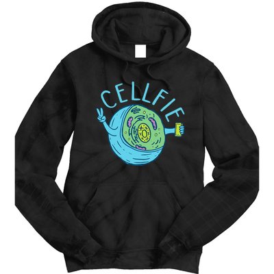 Cellfie Funny Biologist Biology Student Cell Science Tie Dye Hoodie