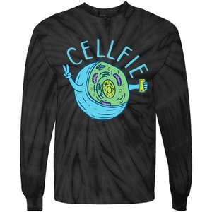 Cellfie Funny Biologist Biology Student Cell Science Tie-Dye Long Sleeve Shirt