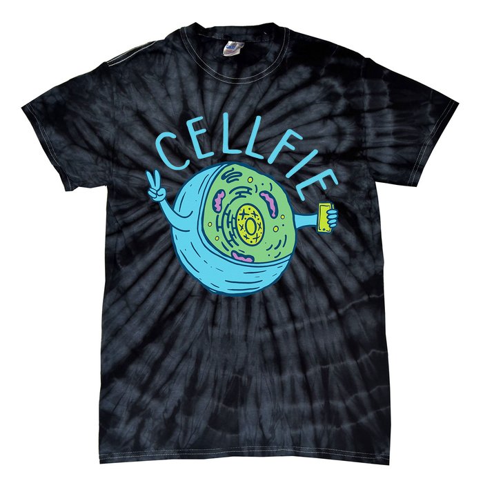 Cellfie Funny Biologist Biology Student Cell Science Tie-Dye T-Shirt