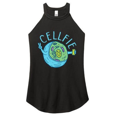 Cellfie Funny Biologist Biology Student Cell Science Women's Perfect Tri Rocker Tank