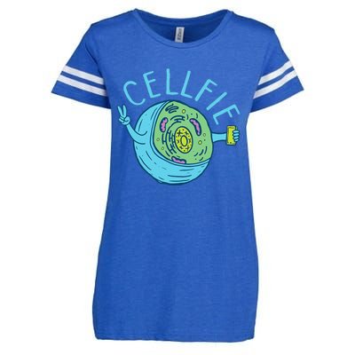 Cellfie Funny Biologist Biology Student Cell Science Enza Ladies Jersey Football T-Shirt