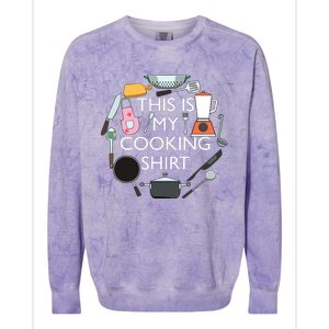 Cooking Funny Baking Hobby Cook Chef Colorblast Crewneck Sweatshirt