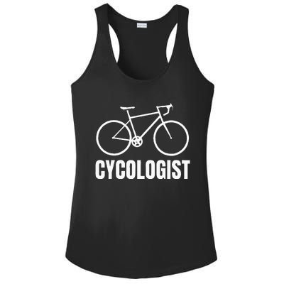 Cycologist Funny Bicycle Bike Gift Ladies PosiCharge Competitor Racerback Tank