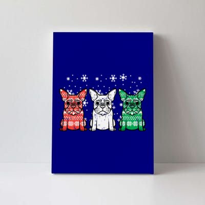 Christmas French Bulldogs Xmas Frenchie Dog Gift Canvas