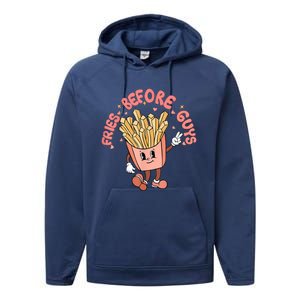 Cutes Fries Before Guys Valentines Foodie Lover Valentine Performance Fleece Hoodie