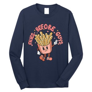 Cutes Fries Before Guys Valentines Foodie Lover Valentine Long Sleeve Shirt