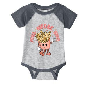 Cutes Fries Before Guys Valentines Foodie Lover Valentine Infant Baby Jersey Bodysuit