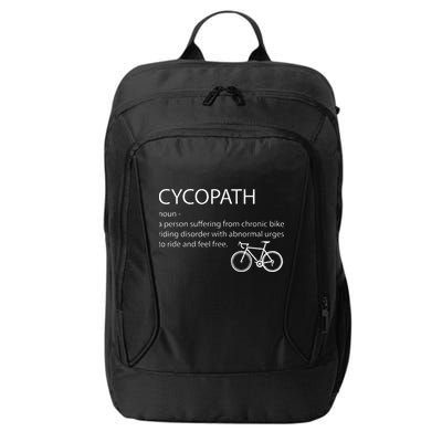 Cycopath Funny Bike Cycle Cyclist Pun Quote Humor City Backpack