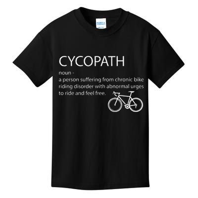 Cycopath Funny Bike Cycle Cyclist Pun Quote Humor Kids T-Shirt