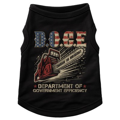 Chainsaw For Bureaucracy Funny D.O.G.E Doge Usa Flag Doggie Tank