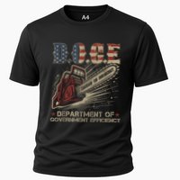 Chainsaw For Bureaucracy Funny D.O.G.E Doge Usa Flag Cooling Performance Crew T-Shirt