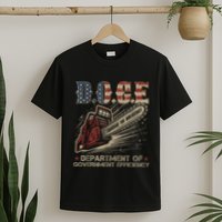 Chainsaw For Bureaucracy Funny D.O.G.E Doge Usa Flag T-Shirt