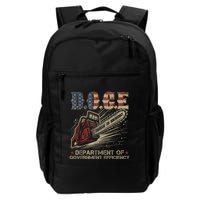 Chainsaw For Bureaucracy Funny D.O.G.E Doge Usa Flag Backpack
