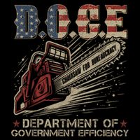 Chainsaw For Bureaucracy Funny D.O.G.E Doge Usa Flag Sustainable Bucket Hat