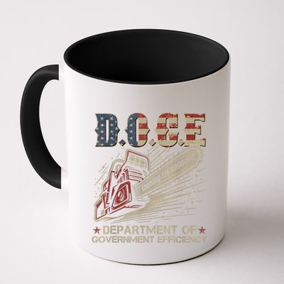 Chainsaw For Bureaucracy Funny D.O.G.E Doge Usa Flag Mug