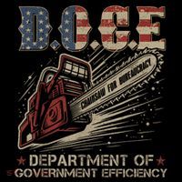 Chainsaw For Bureaucracy Funny D.O.G.E Doge Usa Flag Flatbill Hat