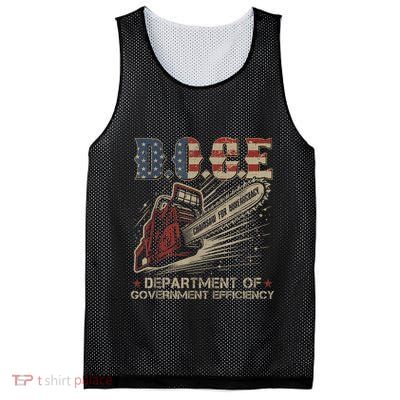 Chainsaw For Bureaucracy Funny D.O.G.E Doge Usa Flag Mesh Reversible Basketball Jersey Tank