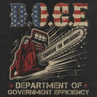 Chainsaw For Bureaucracy Funny D.O.G.E Doge Usa Flag 25L Jumbo Tote