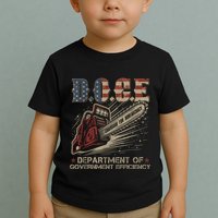 Chainsaw For Bureaucracy Funny D.O.G.E Doge Usa Flag Toddler T-Shirt