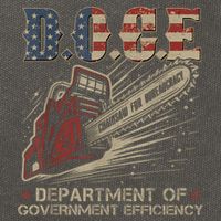 Chainsaw For Bureaucracy Funny D.O.G.E Doge Usa Flag Cotton Canvas Backpack