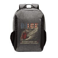 Chainsaw For Bureaucracy Funny D.O.G.E Doge Usa Flag Vector Backpack