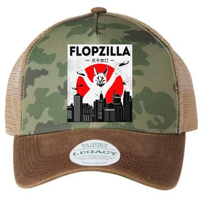 Catzilla Funny Big Floppa Meme Flopzilla Caracal Cat Lover Legacy Tie Dye Trucker Hat