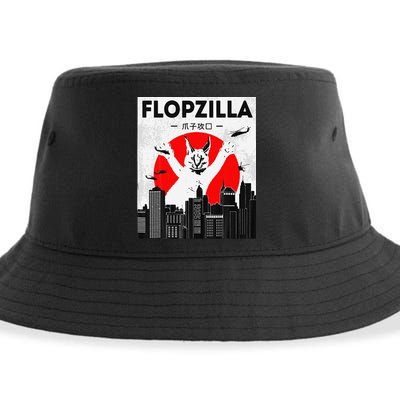 Catzilla Funny Big Floppa Meme Flopzilla Caracal Cat Lover Sustainable Bucket Hat