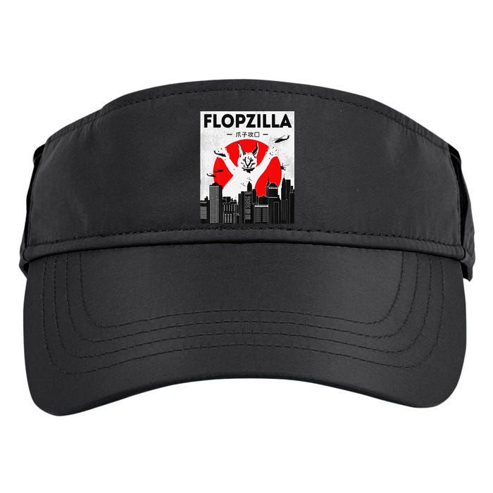 Catzilla Funny Big Floppa Meme Flopzilla Caracal Cat Lover Adult Drive Performance Visor