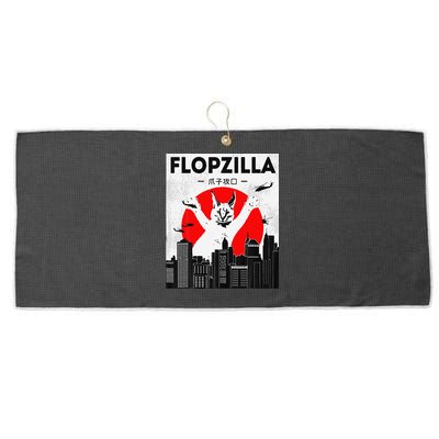 Catzilla Funny Big Floppa Meme Flopzilla Caracal Cat Lover Large Microfiber Waffle Golf Towel