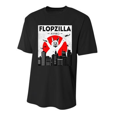Catzilla Funny Big Floppa Meme Flopzilla Caracal Cat Lover Youth Performance Sprint T-Shirt
