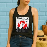 Catzilla Funny Big Floppa Meme Flopzilla Caracal Cat Lover Womens Tank Top